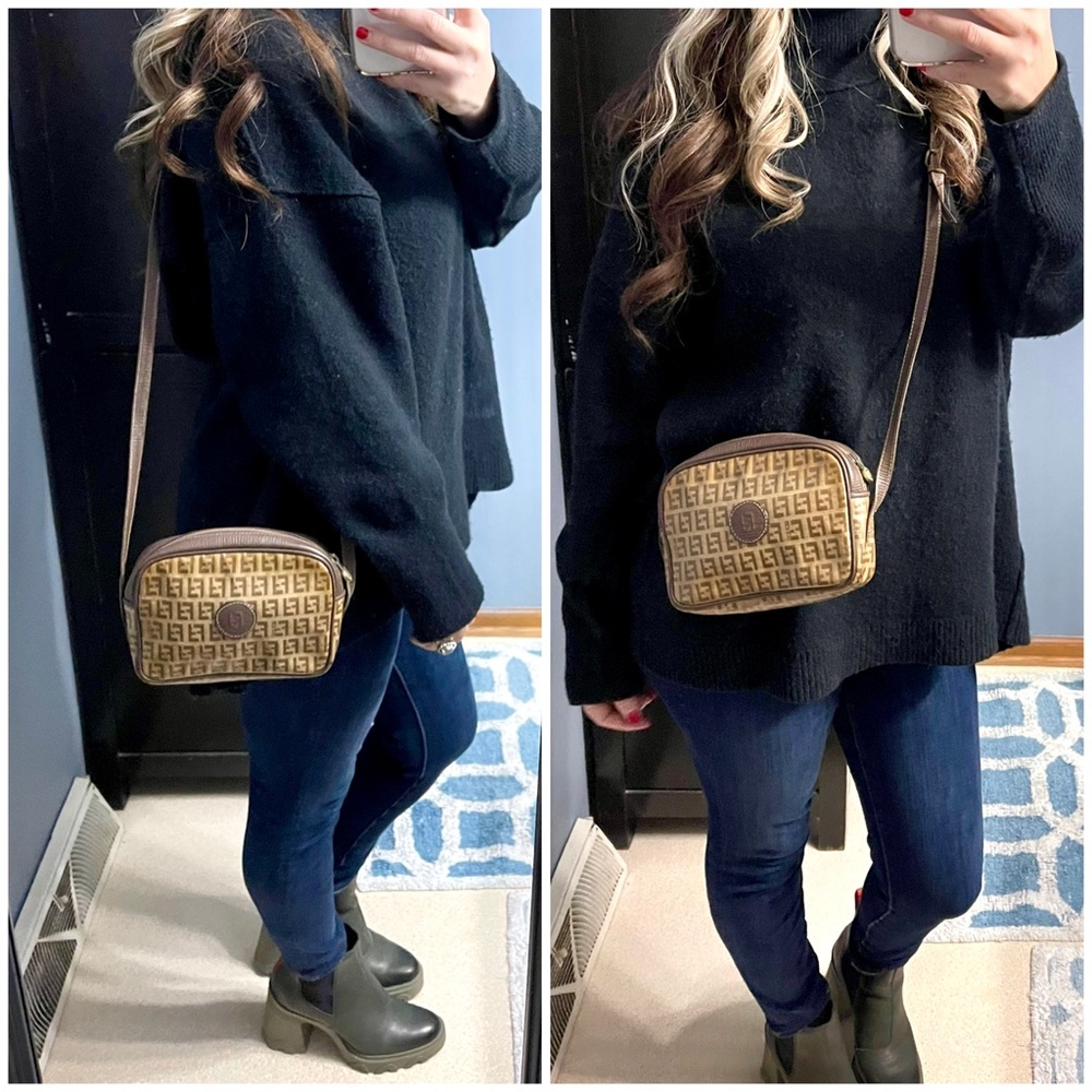 Fendi Brown Monogram Shoulder Bag - Picture 5 of 13